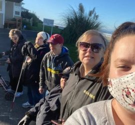 MVA clients and staff at the beach