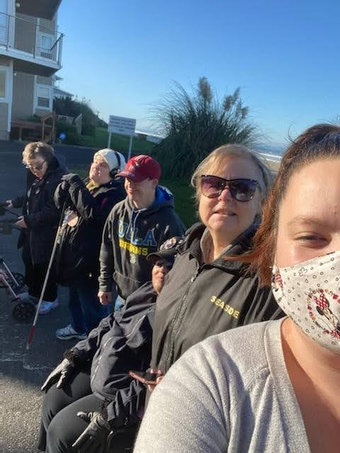 MVA clients and staff at the beach